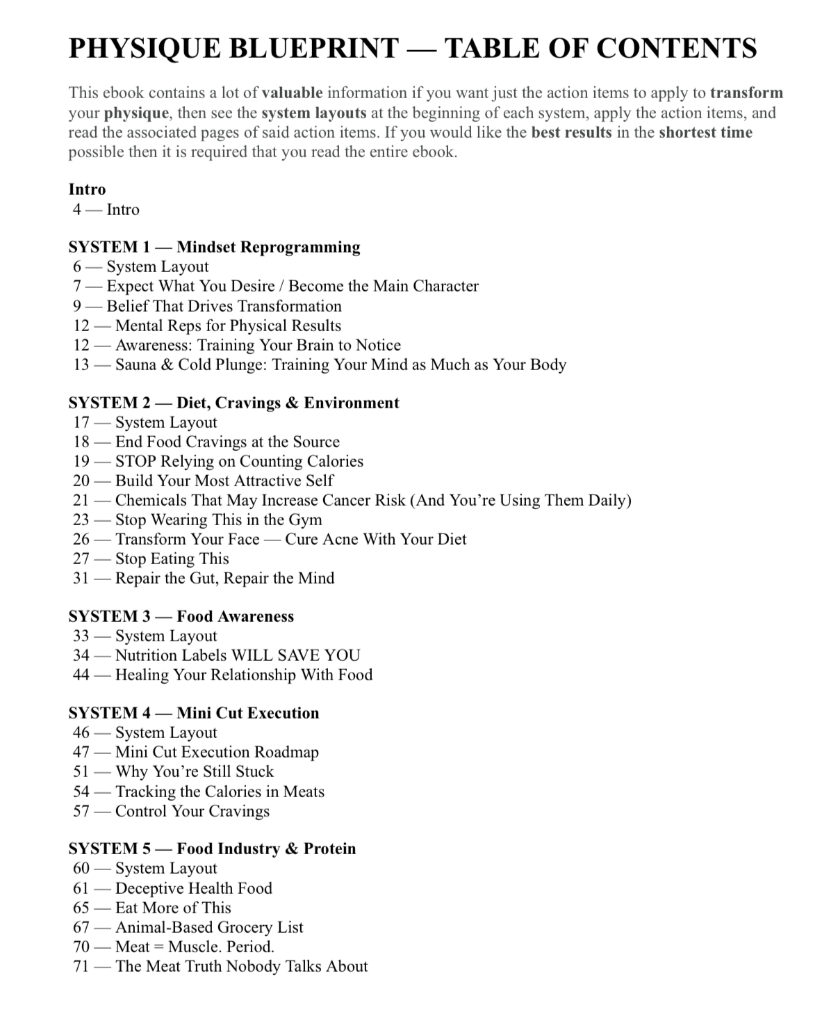 FinnFuel Physique Blueprint Bundle